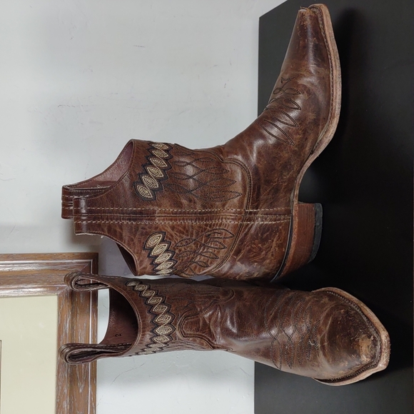 Justin Boots Shoes Reba By Justin Leather Cowboy Boots Poshmark